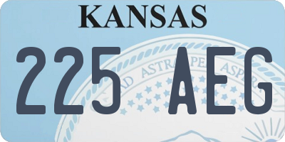 KS license plate 225AEG