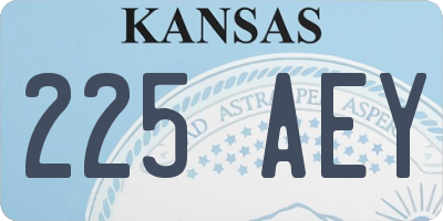 KS license plate 225AEY