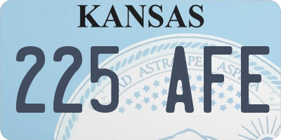 KS license plate 225AFE