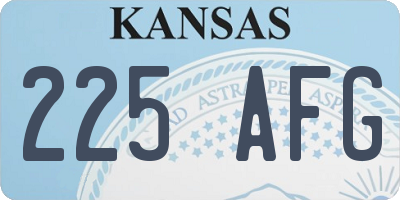 KS license plate 225AFG