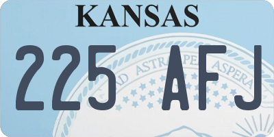 KS license plate 225AFJ