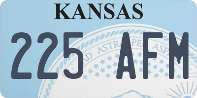 KS license plate 225AFM