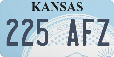 KS license plate 225AFZ