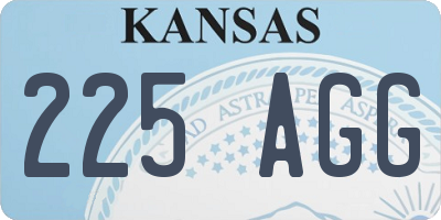 KS license plate 225AGG