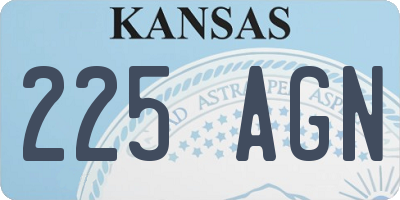 KS license plate 225AGN