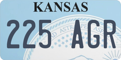 KS license plate 225AGR