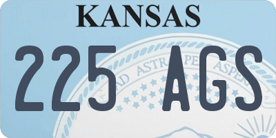 KS license plate 225AGS