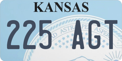 KS license plate 225AGT
