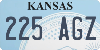 KS license plate 225AGZ