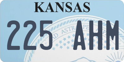 KS license plate 225AHM