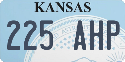 KS license plate 225AHP