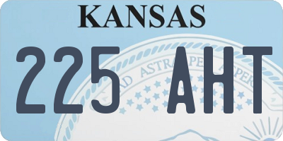 KS license plate 225AHT