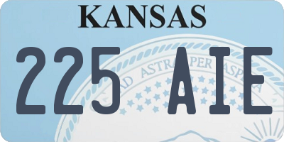 KS license plate 225AIE