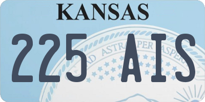 KS license plate 225AIS