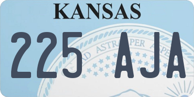 KS license plate 225AJA