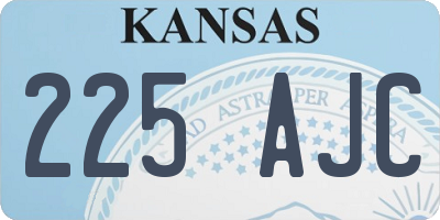 KS license plate 225AJC