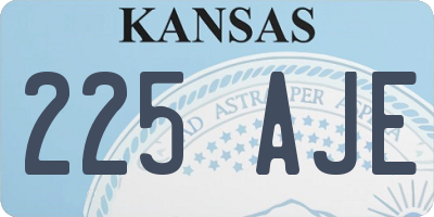 KS license plate 225AJE