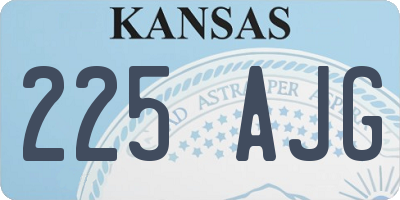 KS license plate 225AJG