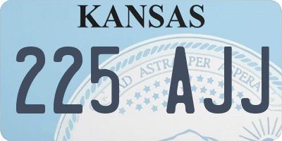 KS license plate 225AJJ