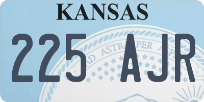 KS license plate 225AJR