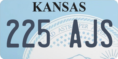KS license plate 225AJS