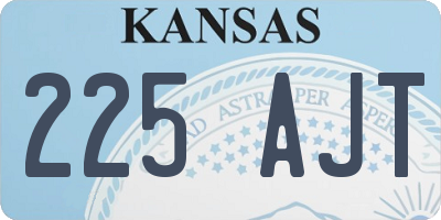 KS license plate 225AJT