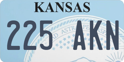 KS license plate 225AKN