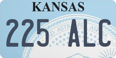 KS license plate 225ALC