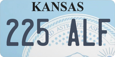 KS license plate 225ALF