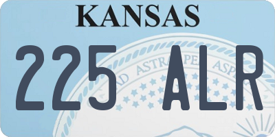 KS license plate 225ALR