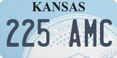 KS license plate 225AMC