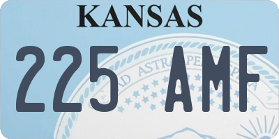KS license plate 225AMF