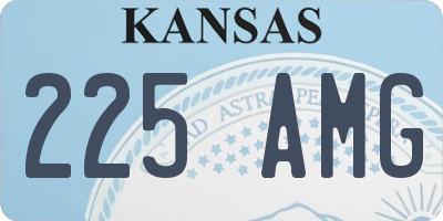 KS license plate 225AMG