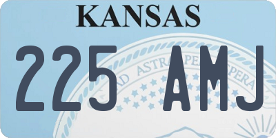 KS license plate 225AMJ
