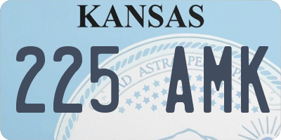 KS license plate 225AMK