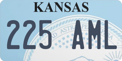 KS license plate 225AML