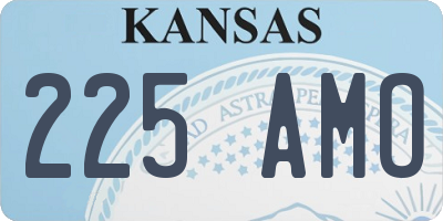 KS license plate 225AMO
