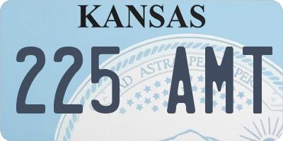 KS license plate 225AMT