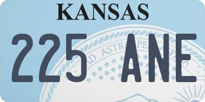 KS license plate 225ANE