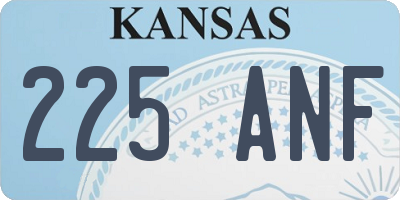 KS license plate 225ANF