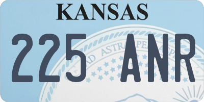 KS license plate 225ANR