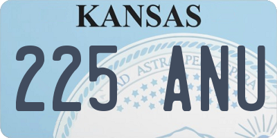 KS license plate 225ANU