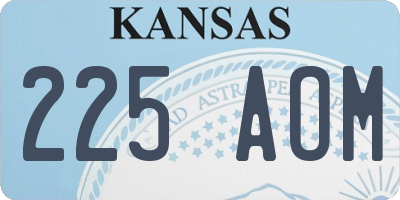 KS license plate 225AOM
