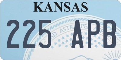 KS license plate 225APB