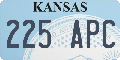 KS license plate 225APC