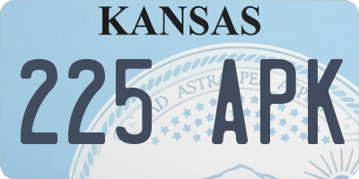 KS license plate 225APK