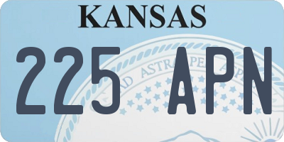 KS license plate 225APN