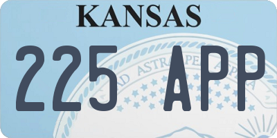 KS license plate 225APP