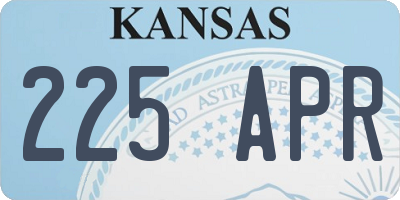KS license plate 225APR