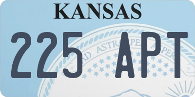 KS license plate 225APT